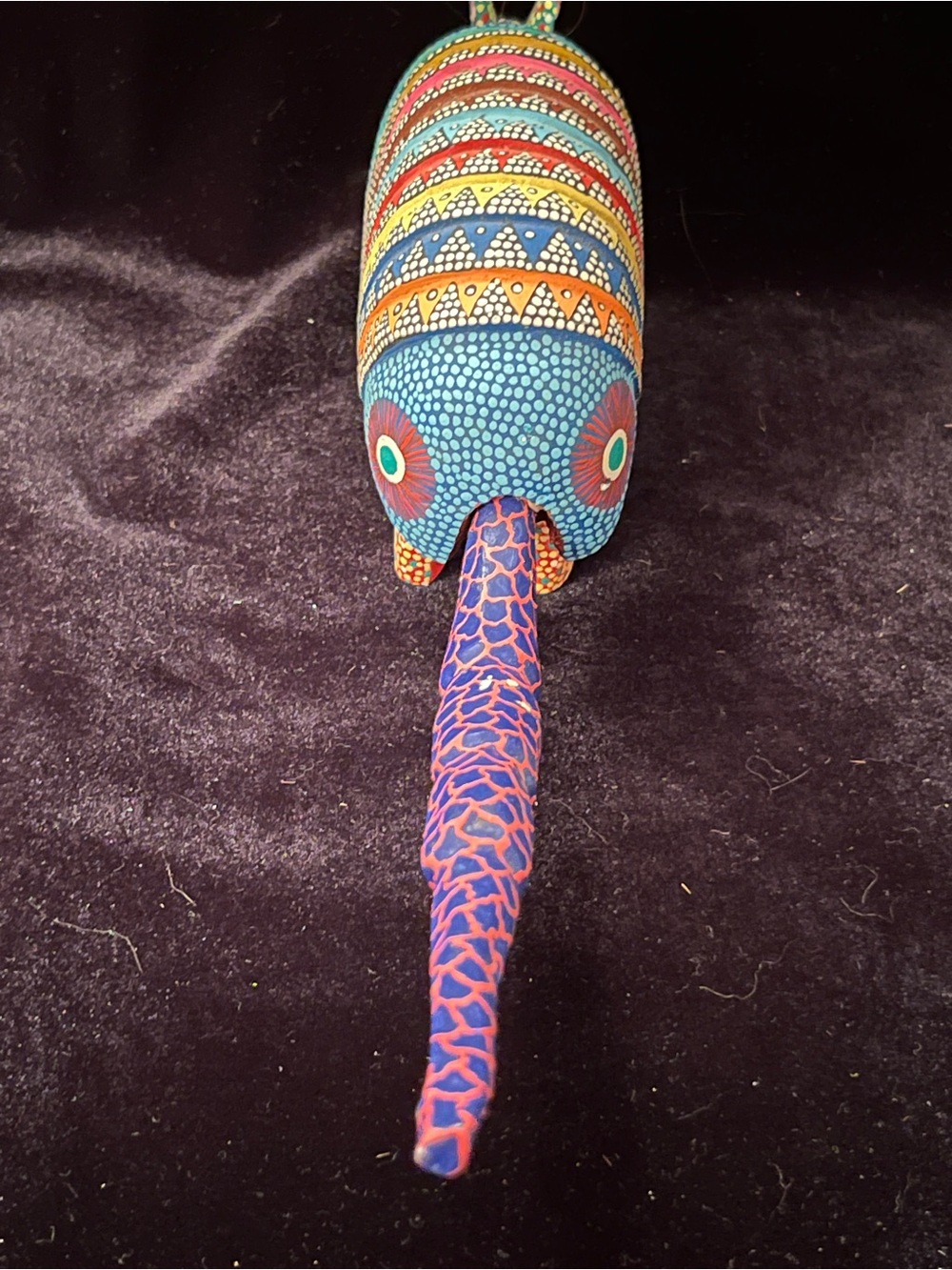 Handcrafted Mexican Folk Art Oaxacan Armadillo Alebrije Signed Jacinto Lopez - Picture 4 of 9